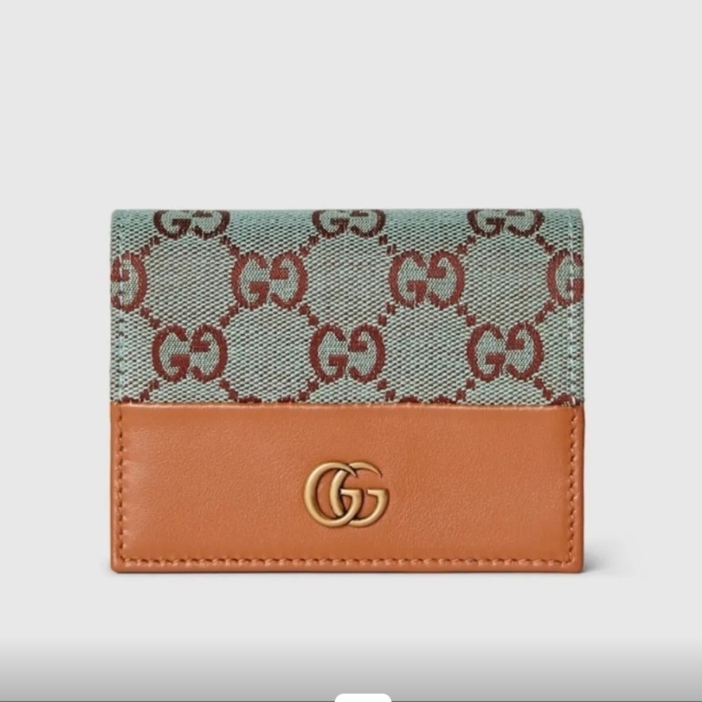 Gucci Brown Leather And GG Supreme Canvas Wallet with Coin Pocket - Picture 11 of 11
